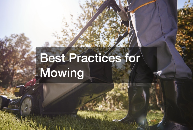 mowing the lawn